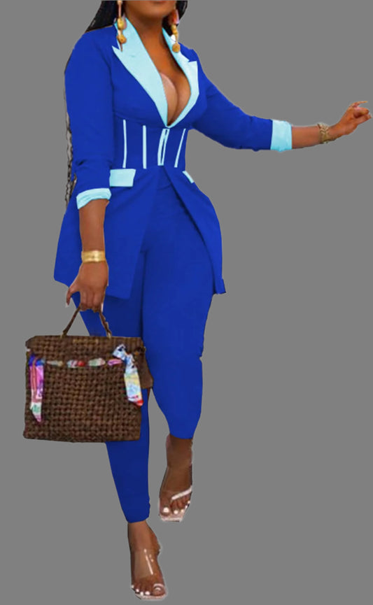 blue suit set